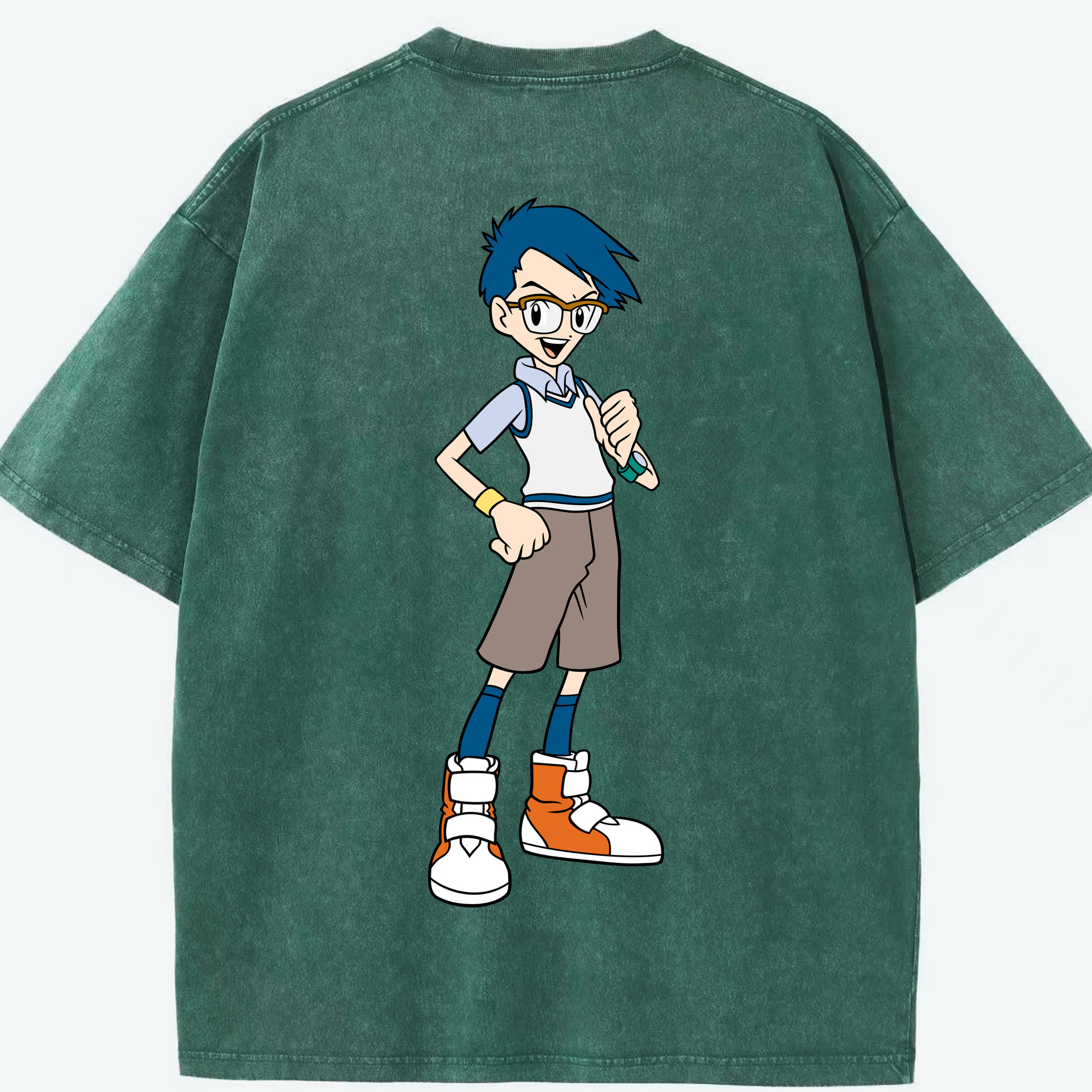 （画像用） Digimon デジタルモンスター/デジモン 綿100% ヴィンテージ風 半袖Tシャツ（背面プリント）